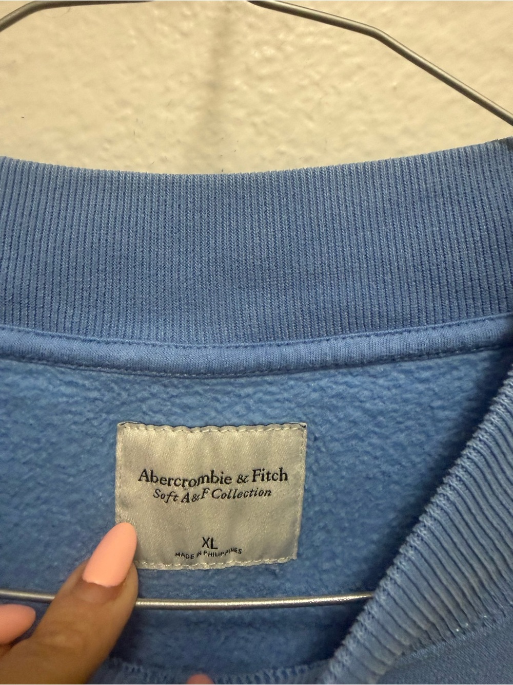 Abercrombie & Fitch Soft A&F Blue Fleece Sweatshirt & Pants Set XL - Picture 9 of 9
